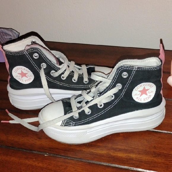 Converse Kids Black and White High-Top Sneakers - Picture 1 of 1